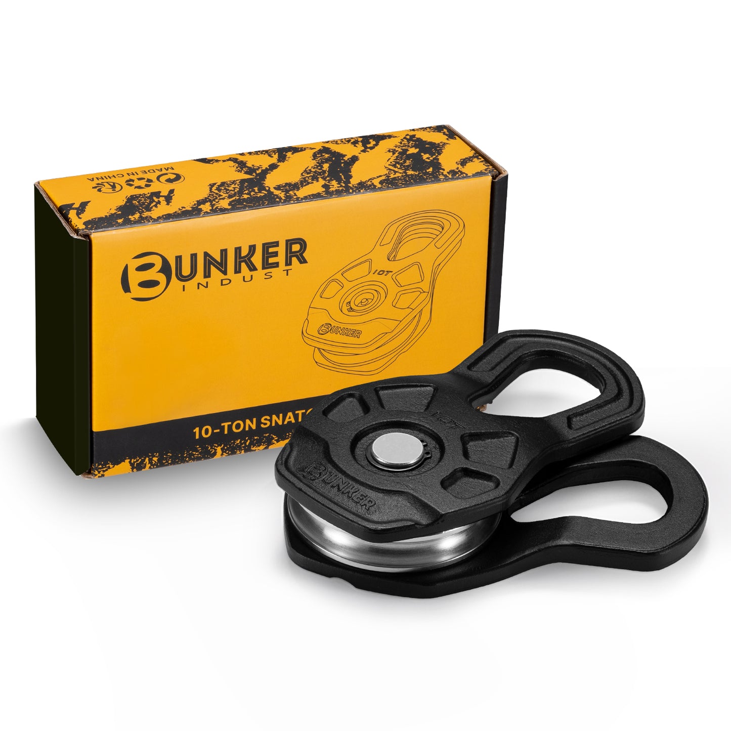 10 Ton Snatch Block for Synthetic Rope and Steel Cable under 0.5 inch in Diameter