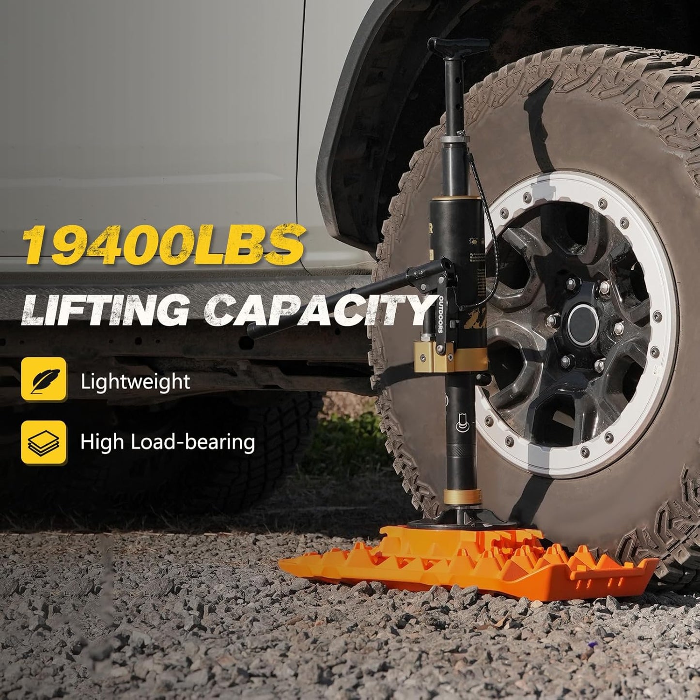BUNKER INDUST Portable Hydraulic Recovery Jack with Lift Mate - 19,400 lbs Lifting Capacity for SUVs & Off-Road Vehicles