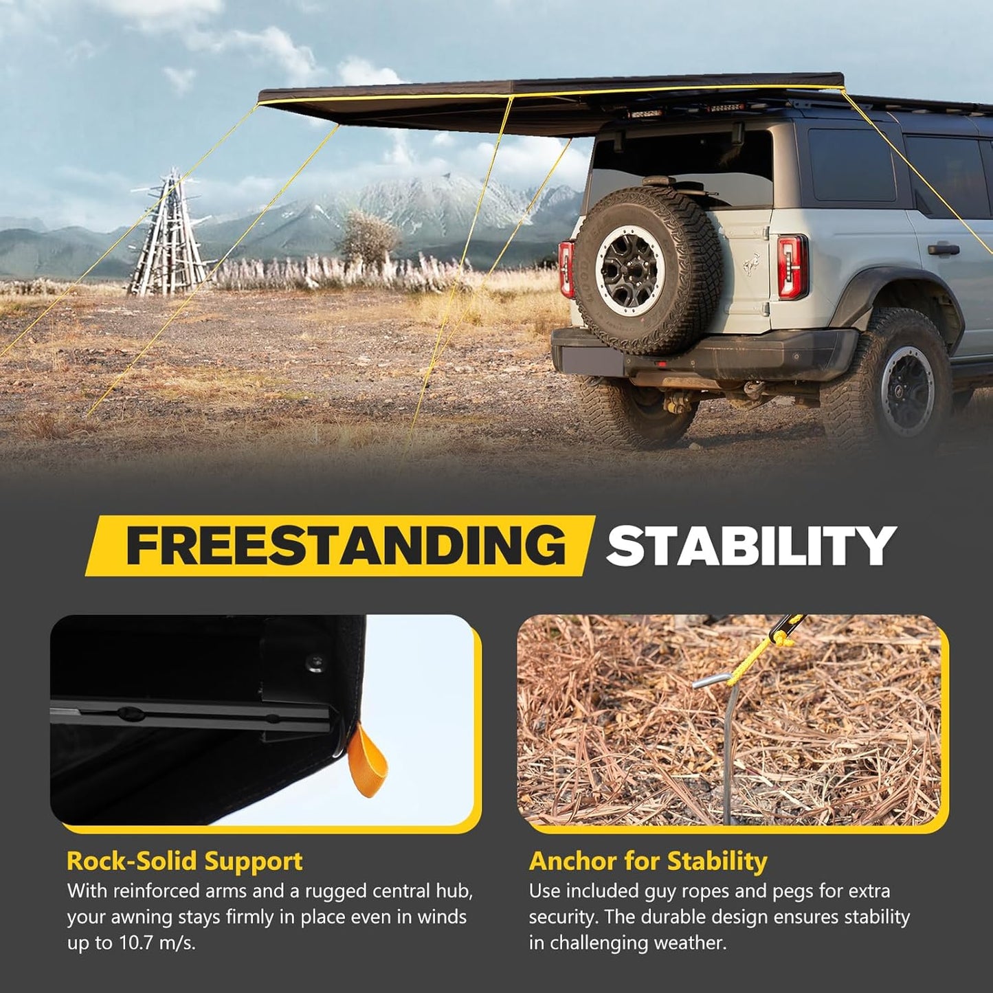 BUNKER INDUST 270 Degree Awning Free Standing