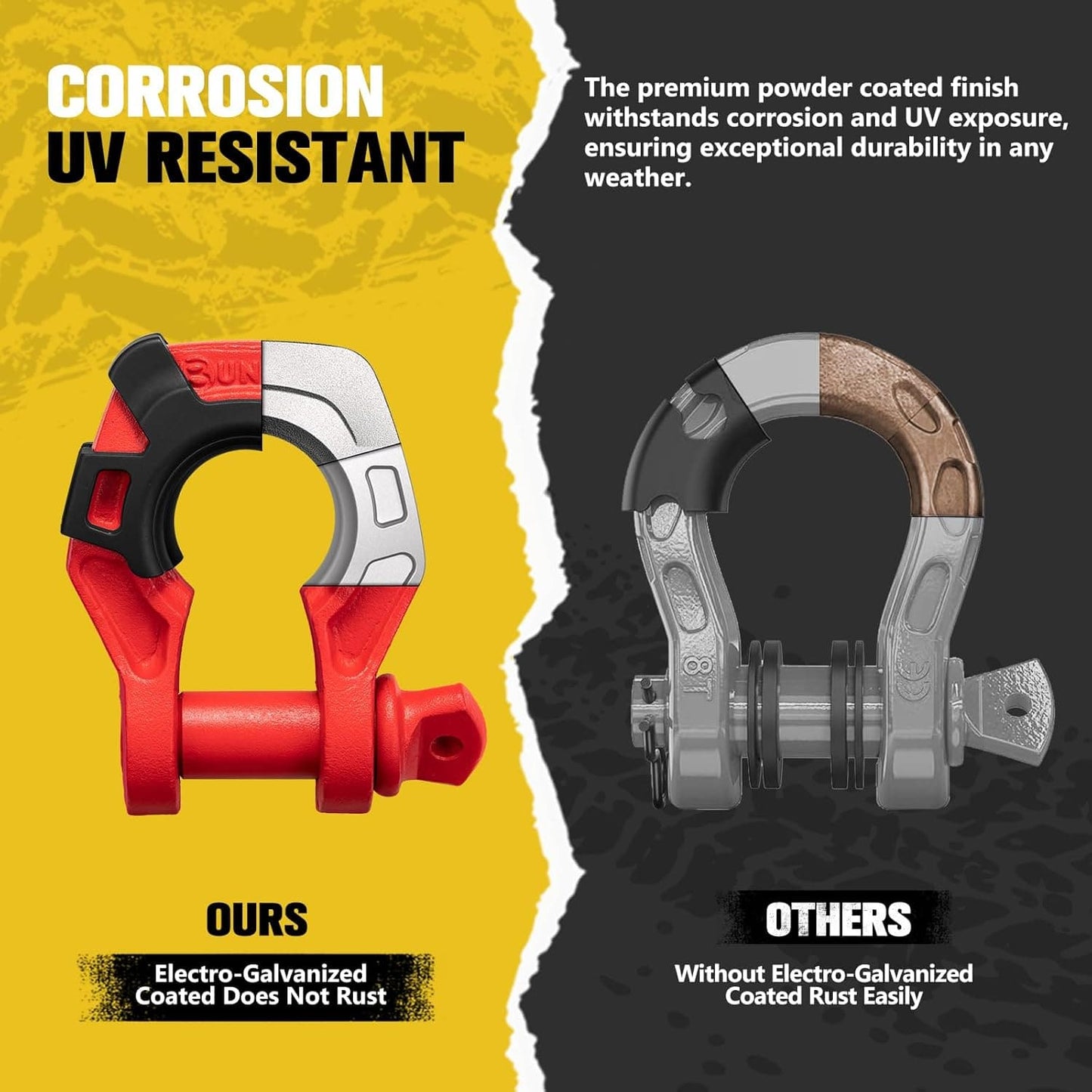 3/4" D Ring Shackle with 7/8" Pin + Isolator