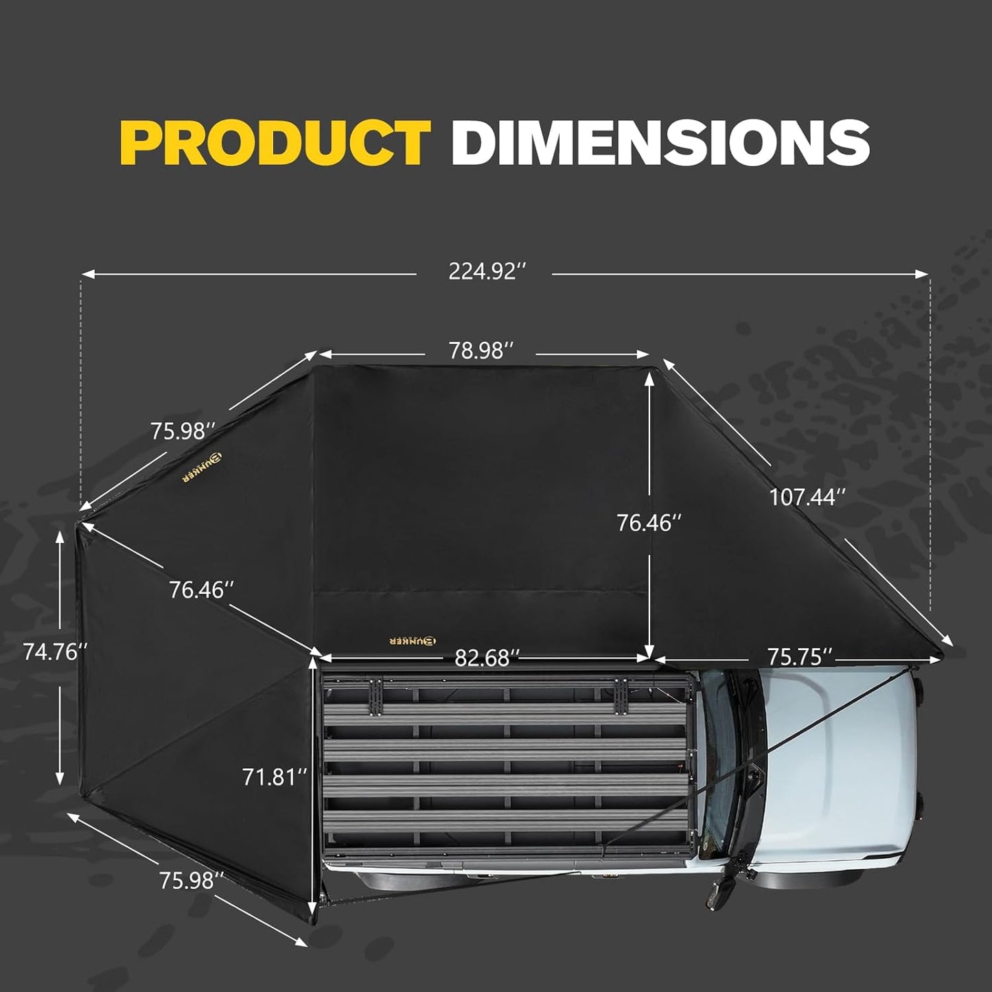 BUNKER INDUST 270 Degree Awning Free Standing