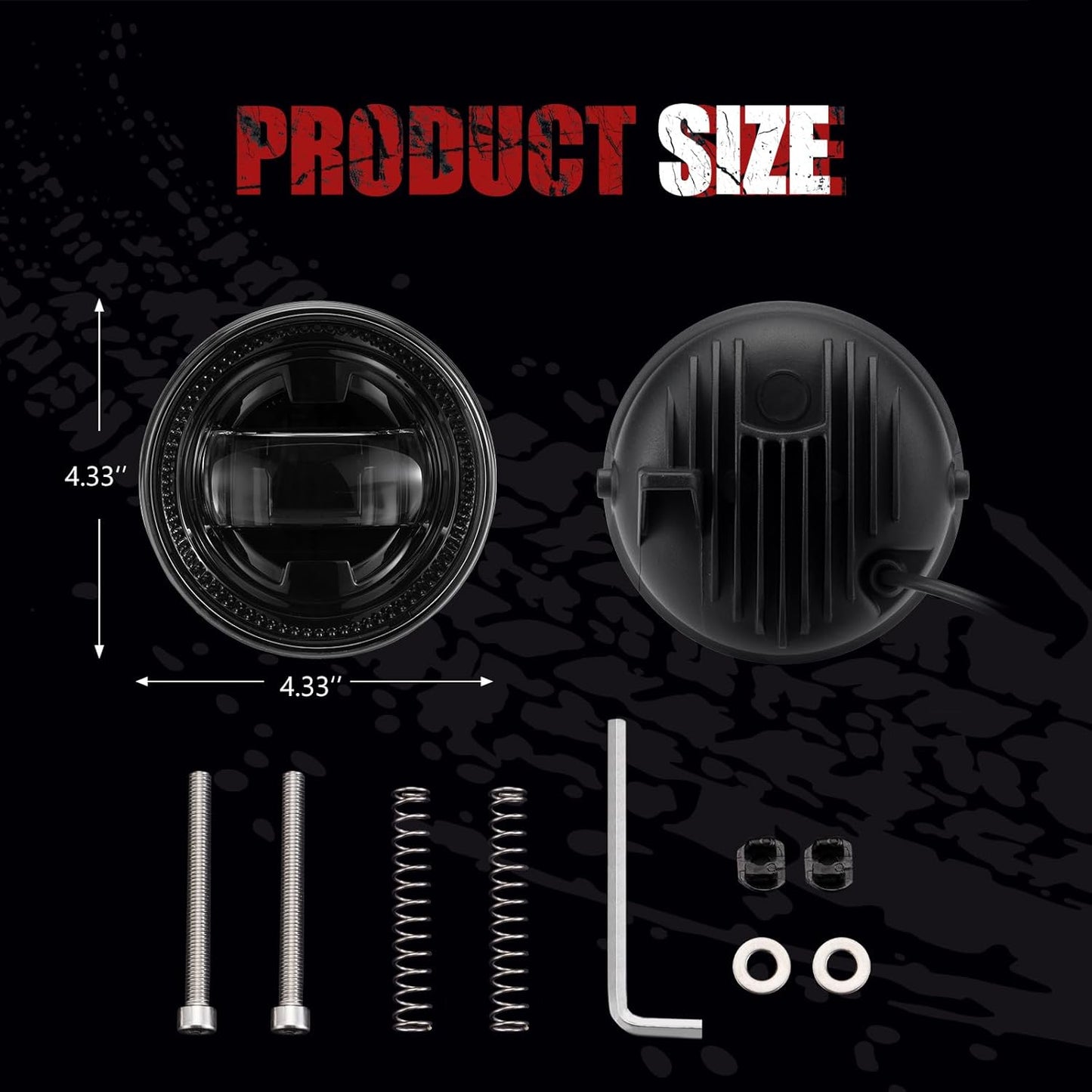 BUNKER INDUST LED Fog Lights Compatible with 2008 2009 2010 2011 ford ranger, Bumper Driving Fog Lamp Kit Replacement Foglight (1 Pair)