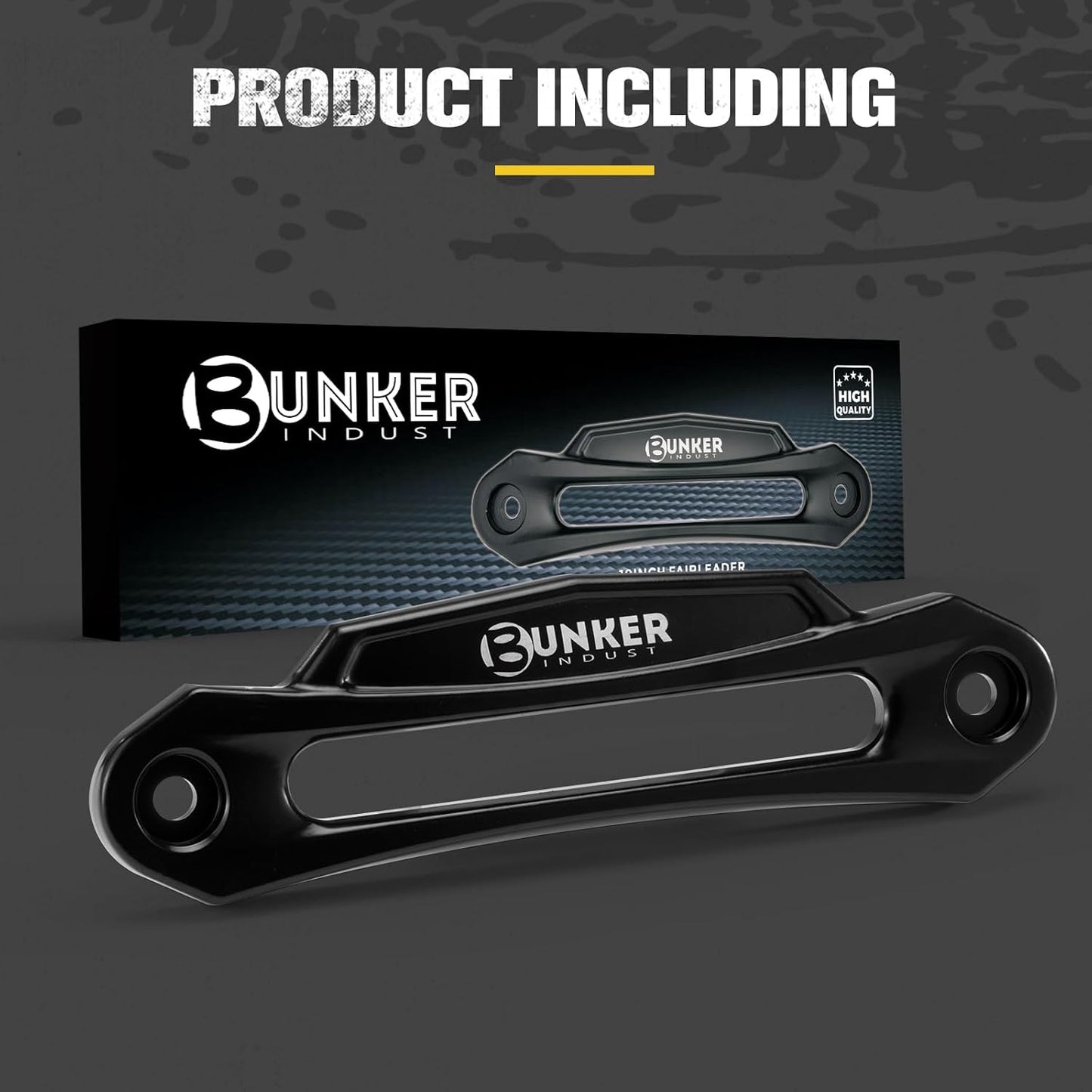 BUNKER INDUST Winch Hawse Fairlead 10" Inch Aluminum Fairlead for 9,000-14,500lbs Winch with Synthetic Rope Winch Accessories