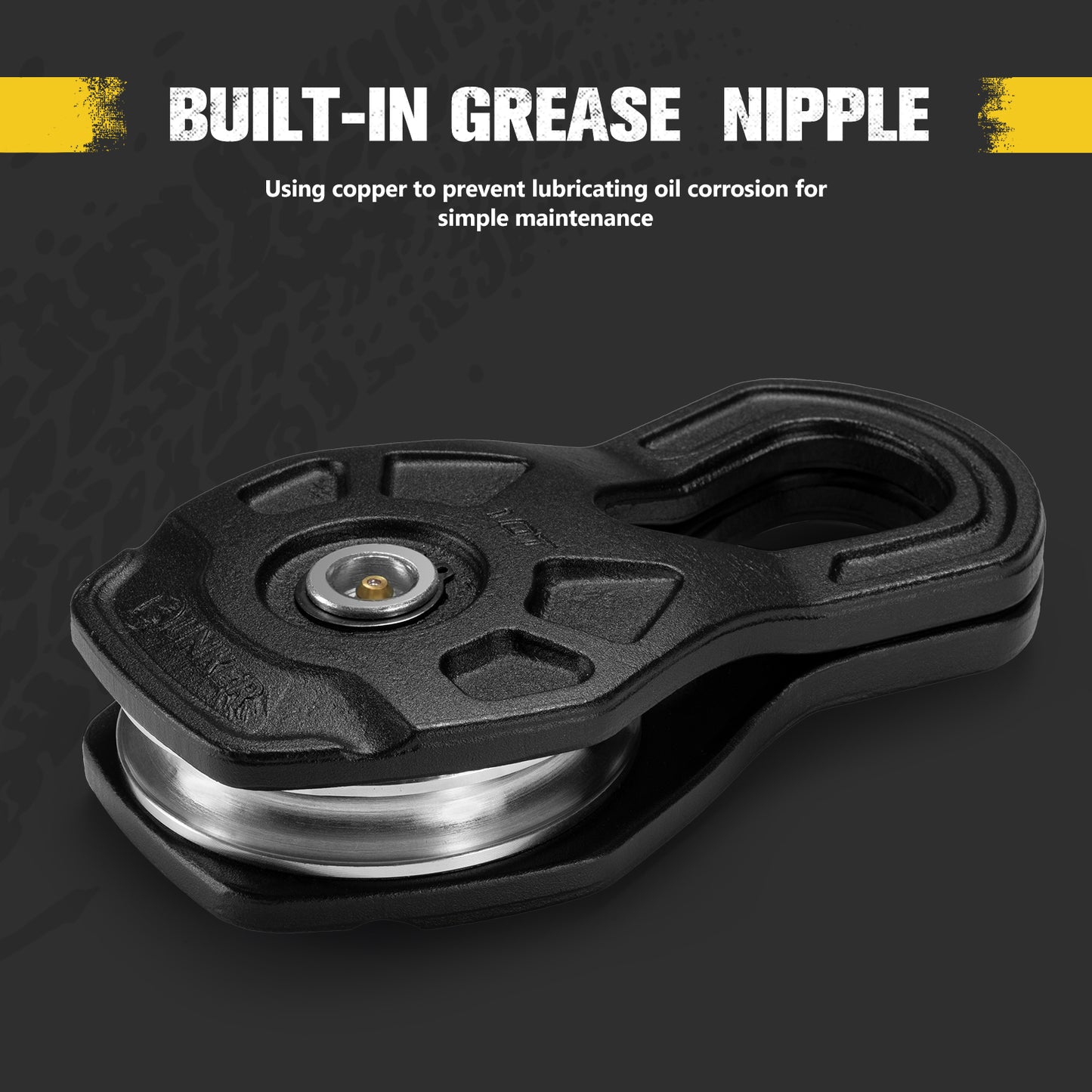 10 Ton Snatch Block for Synthetic Rope and Steel Cable under 0.5 inch in Diameter