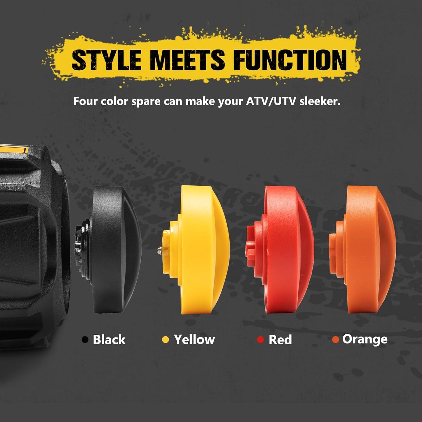 6500lb Electric Winch with Synthetic Rope Hawse Fairlead Kit For UTV/ATV