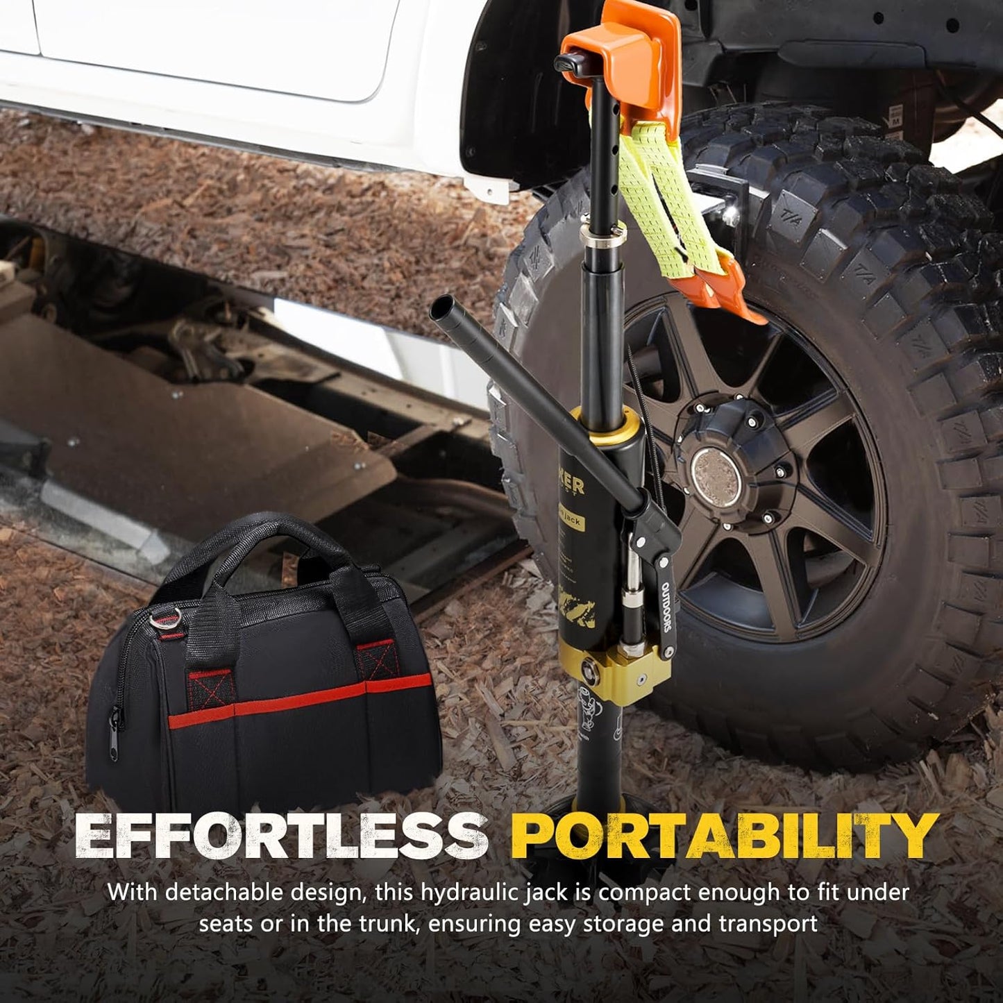 BUNKER INDUST Portable Hydraulic Recovery Jack with Lift Mate - 19,400 lbs Lifting Capacity for SUVs & Off-Road Vehicles