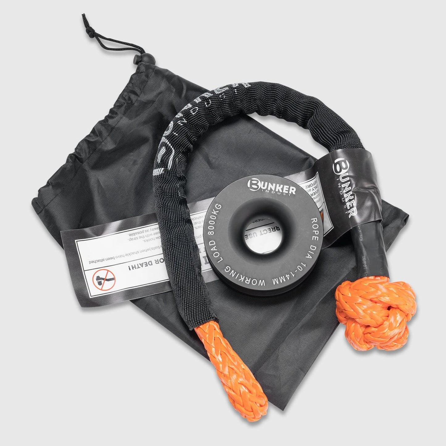 Soft Shackle Synthetic Rope with Protective Snatch Ring