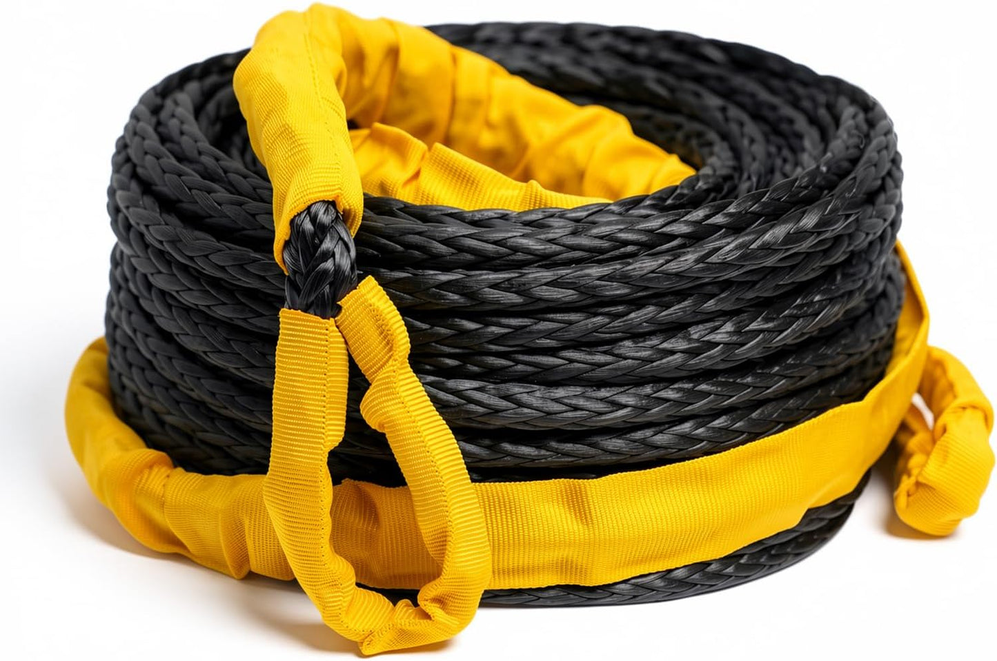BUNKER INDUST Synthetic Winch Rope Extension, 3/8" x 100FT UHMWPE Winch Line Extension Cable with Protective Sleeve, Offroad Recovery Accessory for 4x4 Jeep Truck ATV UTV SUV