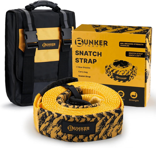 3" x 20ft Tree Saver Winch Strap 35,000 lbs Recovery Straps - Emergency Vehicle Off Road Towing Rope
