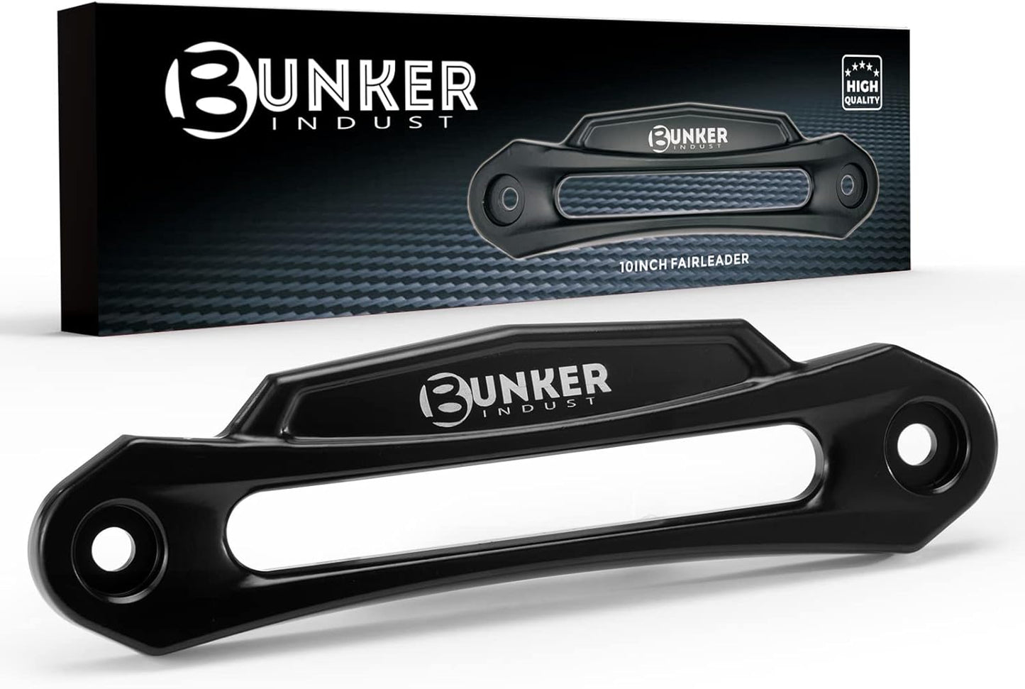 BUNKER INDUST Winch Hawse Fairlead 10" Inch Aluminum Fairlead for 9,000-14,500lbs Winch with Synthetic Rope Winch Accessories