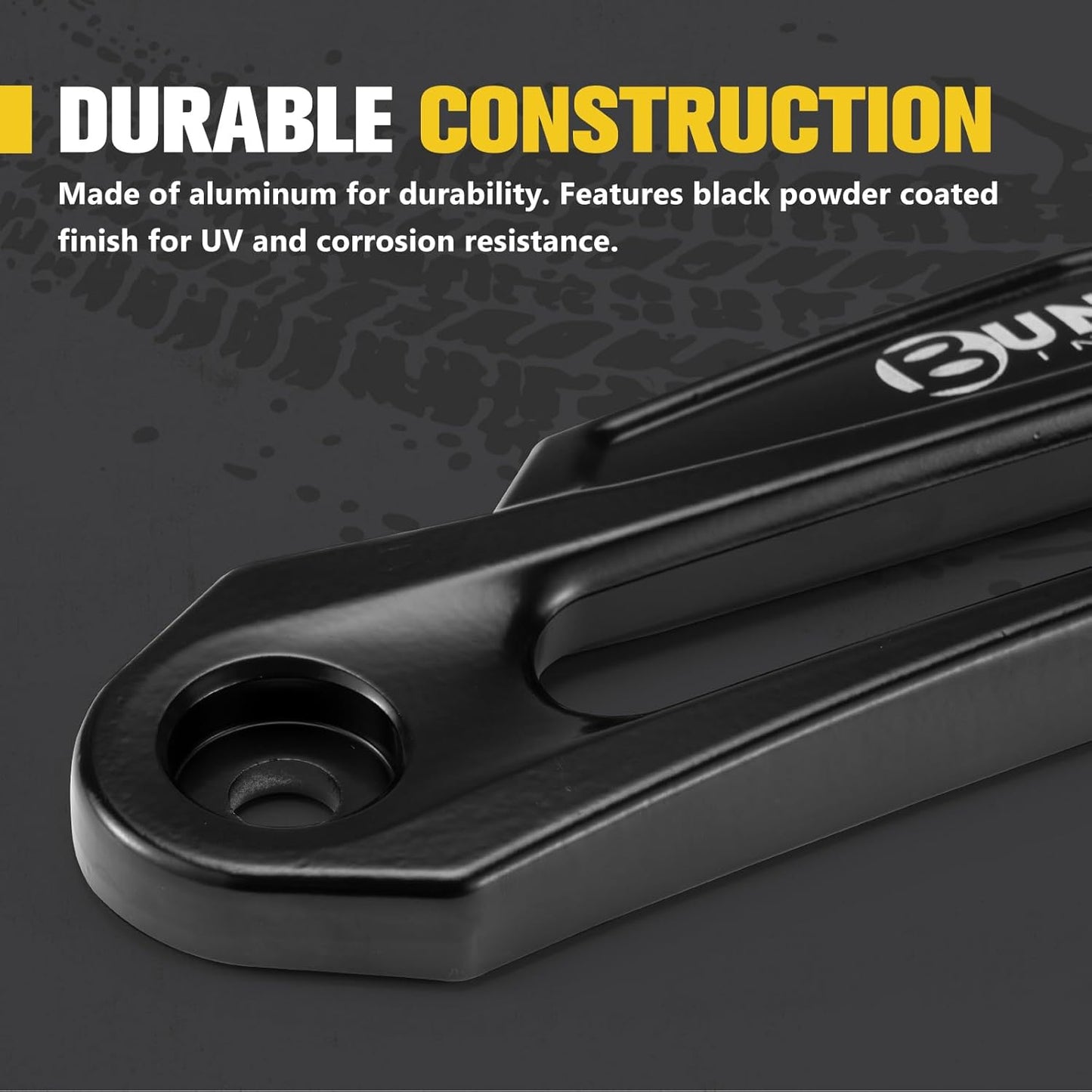 BUNKER INDUST Winch Hawse Fairlead 10" Inch Aluminum Fairlead for 9,000-14,500lbs Winch with Synthetic Rope Winch Accessories