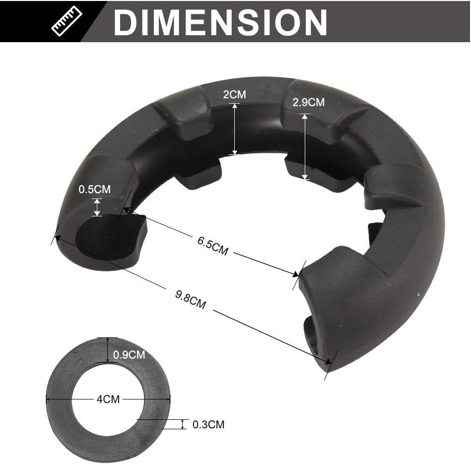 BUNKER INDUST D Ring/Shackle Isolator Kit,1 Pair Black D-Ring Isolator and 4 Pcs Washers Dring Cover Fit for 3/4 Shackle 4x4 Jeep Accessories Protect Bumper Reduce Rattling Shackle Silencers