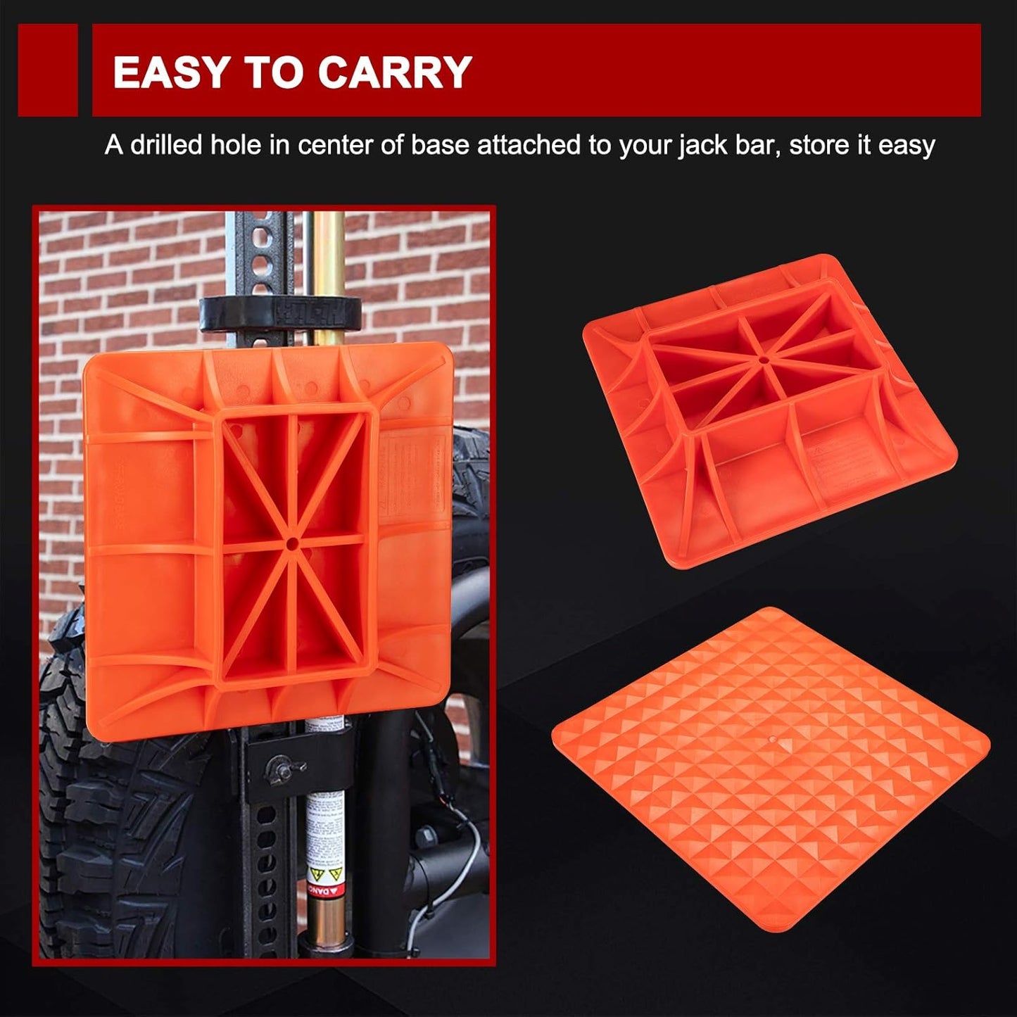 BUNKER INDUST Off-Road Base Compatible with Lift Jack,Farm Jack Board Mate Support Plate Sand Mud Snow Recovery Accessories for Truck Jeep ATV SUV UTV