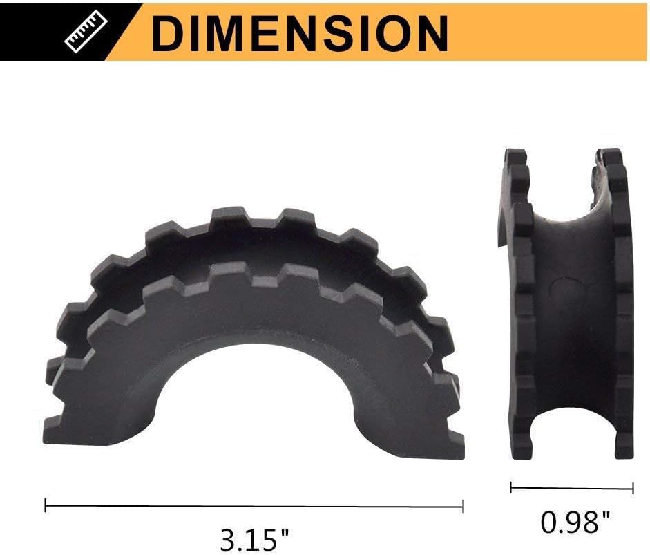 BUNKER INDUST D Ring/Shackle Isolator Kit,1 Pair Black D-Ring Isolator and 4 Pcs Washers Dring Cover Fit for 3/4" Shackle Hooks 4x4 Off Road Jeep Accessories Protect Your Bumper and Reduce Rattling