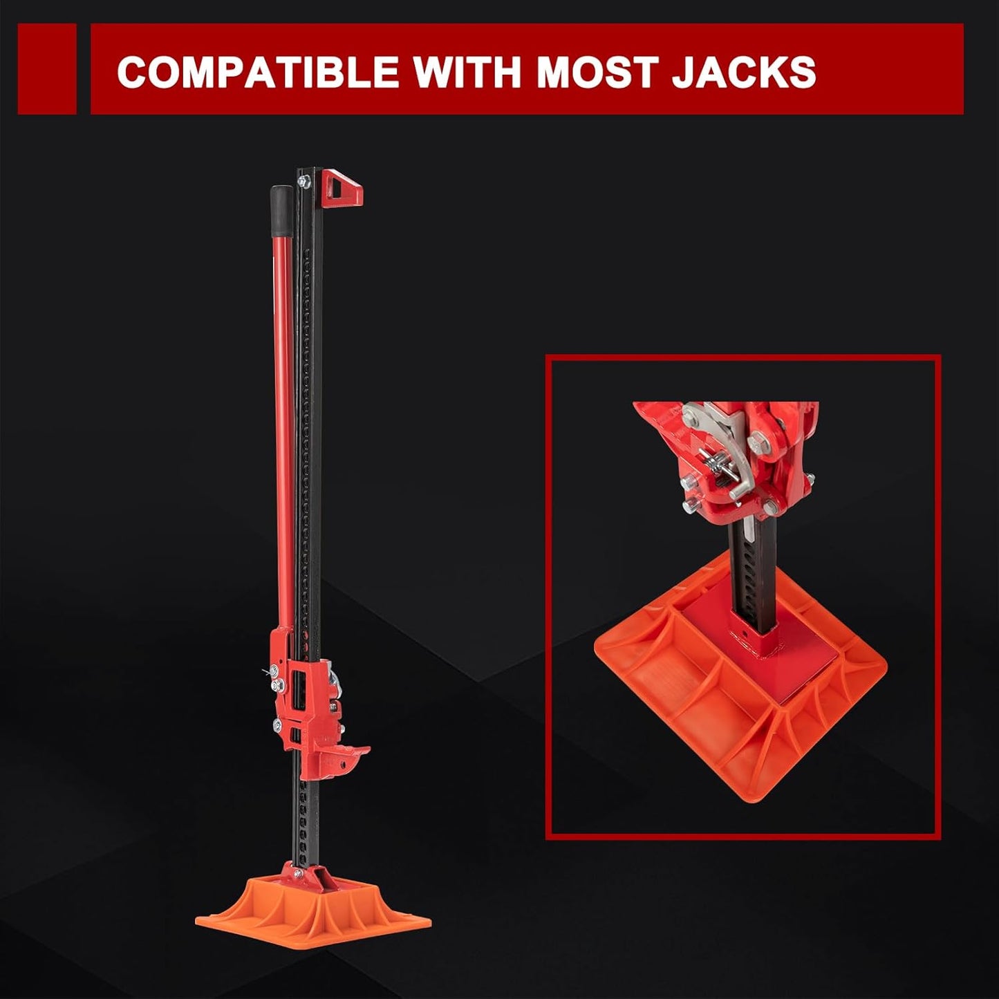 BUNKER INDUST Off-Road Base Compatible with Lift Jack,Farm Jack Board Mate Support Plate Sand Mud Snow Recovery Accessories for Truck Jeep ATV SUV UTV