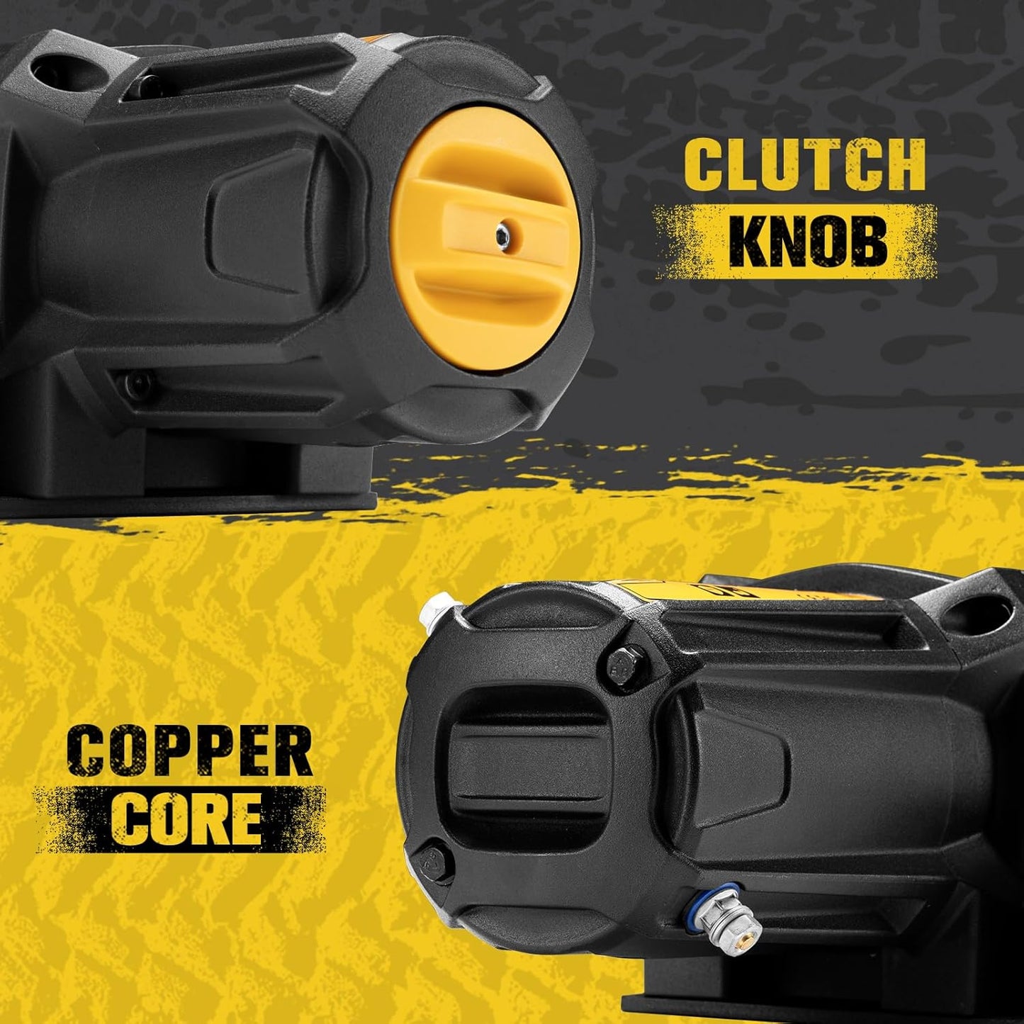 6500lb Electric Winch with Synthetic Rope Hawse Fairlead Kit For UTV/ATV