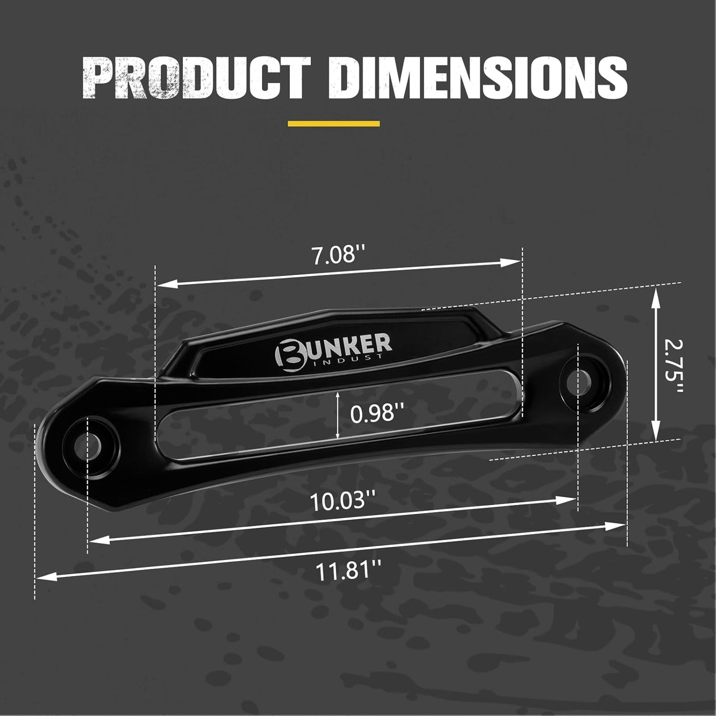 BUNKER INDUST Winch Hawse Fairlead 10" Inch Aluminum Fairlead for 9,000-14,500lbs Winch with Synthetic Rope Winch Accessories