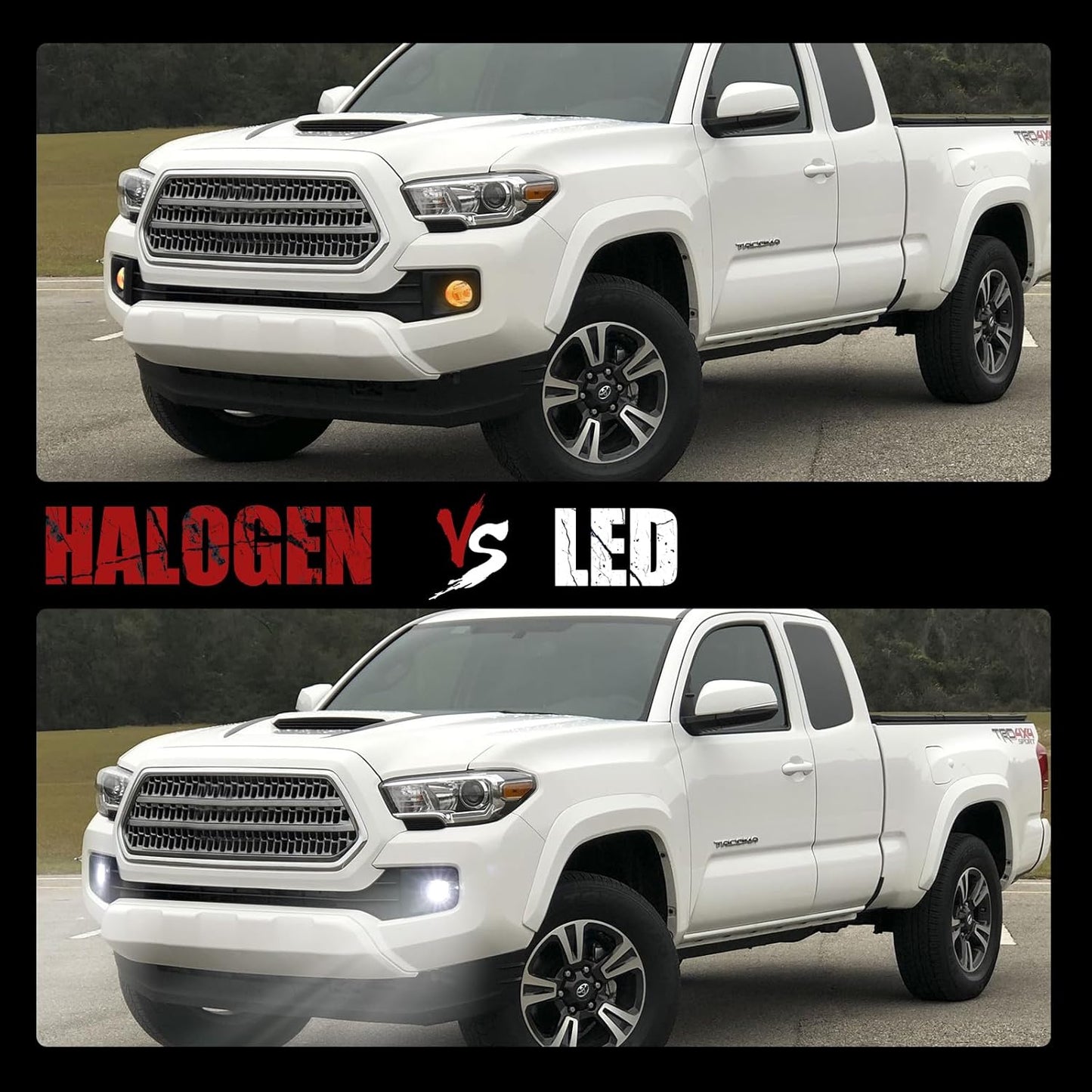 BUNKER INDUST LED Fog Lights Compatible with 2016-2022 Toyota Tacoma, Bumper Driving Fog Lamp Kit Replacement Foglight (1 Pair)