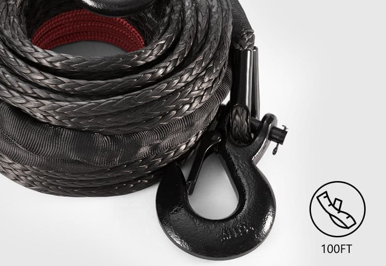 100 ft x 3/8 in Synthetic Winch 26,500 lb Rope Kit